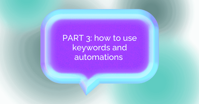 Keep In Touch With Message Series in Keywords & Automations